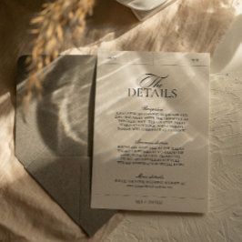 Classic Elegant  Label trouwgegevens Informatiekaartje