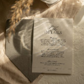 Classic Elegant  Label trouwgegevens Informatiekaartje