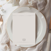 Classic Elegant Lichtgrijs  label bruiloft Menu