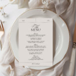Classic Elegant Lichtgrijs  label bruiloft Menu<br><div class="desc">Dit prachtig vormgegeven menu brengt een vleugje charme naar uw huwelijksreceptie. Het klassieke labelontwerp, met zijn ingewikkelde details en elegante typografie, zet de toon voor een verfijnde eetervaring. Personaliseer het menu met uw selectie van gerechten en creëer niet alleen een praktische gids voor uw gasten, maar ook een stijlvolle toevoeging...</div>