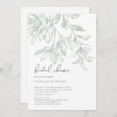 Classic Elegant Line Drawn Floral Vrijgezellenfees Kaart (Voorkant / Achterkant)