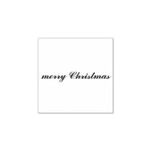 Classic Elegant Merry Christmas Script Rubberstempel (Afrduk)