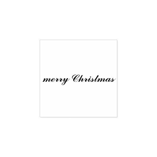 Classic Elegant Merry Christmas Script Rubberstempel (Afrduk)