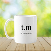 Classic Elegant Minimal Monogram Coffee Koffiemok