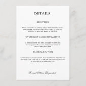 Classic Elegant Minimalist Enclosure Card Informatiekaartje (Voorkant)