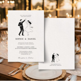 Classic Elegant Minimalist Hand Drawn Line Kaart