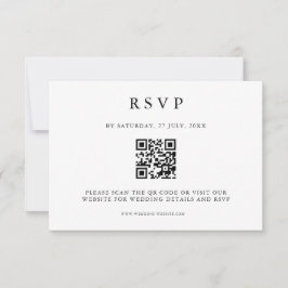 Classic Elegant Minimalist Simple Card RSVP Kaartje