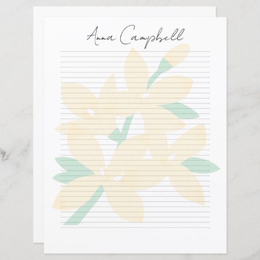 Classic Elegant Monogram Script Stationery (Voorkant / Achterkant)