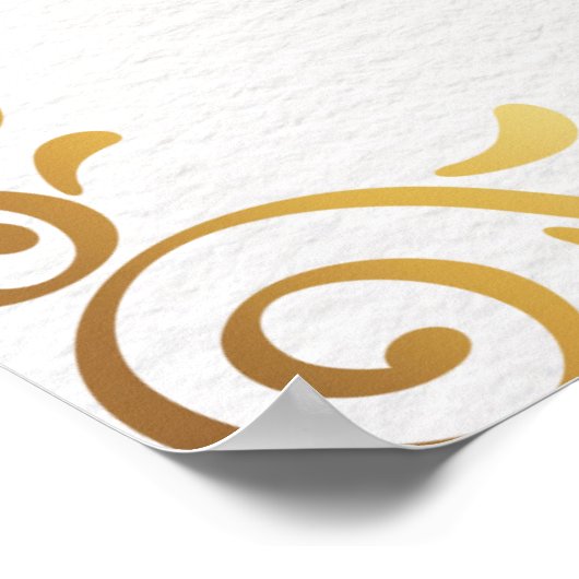 Classic Elegant Moslim Islamitisch Bruiloft Poster (Hoek)