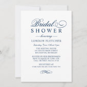 Classic Elegant Navy Blue Wedding Vrijgezellenfees Kaart (Voorkant)