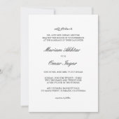 Classic Elegant Navy Islamic Wedding Kaart (Voorkant)