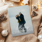 Classic Elegant Paar Foto Kerst Kaart