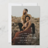Classic Elegant Photo Wedding Save The Date (Voorkant)