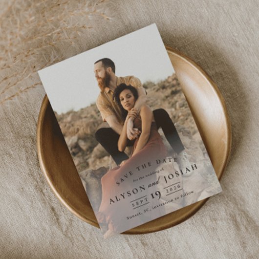 Classic Elegant Photo Wedding Save The Date