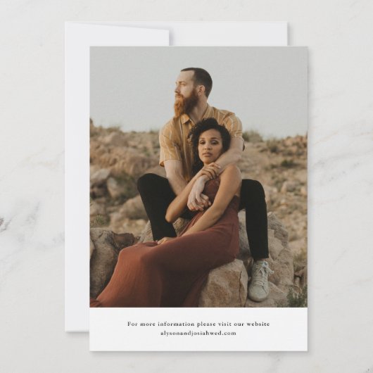 Classic Elegant Photo Wedding Save The Date (Achterkant)