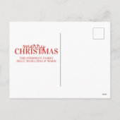 Classic Elegant Pinecone Holly Greenery 1 Foto Feestdagenkaart (Achterkant)