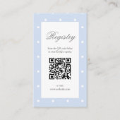 Classic Elegant Polka Dot Boy Baby shower Registry Informatiekaartje (Voorkant)