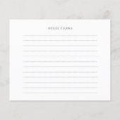 Classic Elegant Recept Kaart (Achterkant)