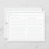 Classic Elegant Recipe Cards (Voorkant)