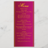 Classic & Elegant Red and Gold Wedding Menu Card (Voorkant)