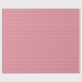 Classic Elegant Red White Stripe Christmas Cadeaupapier (Vlak)