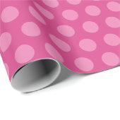  Classic Elegant Roze Polka Dots Sjabloon Cadeaupapier (Rol Hoek)