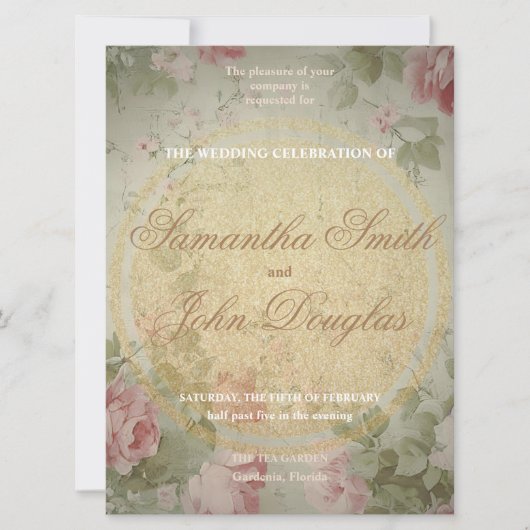 Classic Elegant  Roze Rozen Waterverf (Voorkant)