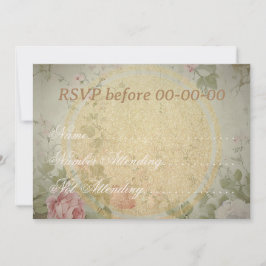 Classic Elegant  Roze Rozen Waterverf Bedankkaart