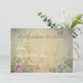 Classic Elegant Roze Rozen Waterverf Bedankkaart (Staand voorkant)