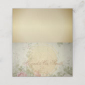 Classic Elegant Roze Rozen Waterverf Plaatskaartje (Buitenkant ongevouwen)