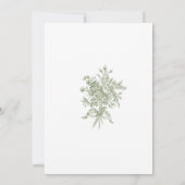 Classic Elegant Sage Green Delicate Floral Wedding Kaart (Achterkant)
