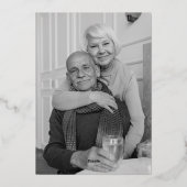 Classic Elegant Script 50th Wedding Jubileum Folie Uitnodiging (Achterkant)