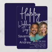 Classic Elegant Script bruiloft uitnodiging (Voorkant / Achterkant)