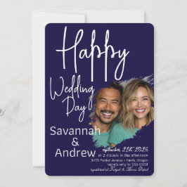 Classic Elegant Script bruiloft uitnodiging