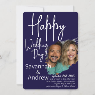 Classic Elegant Script bruiloft uitnodiging