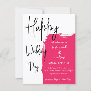 Classic Elegant Script bruiloft uitnodiging