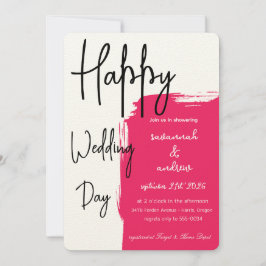 Classic Elegant Script bruiloft uitnodiging