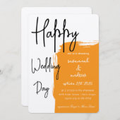 Classic Elegant Script bruiloft uitnodiging (Voorkant / Achterkant)