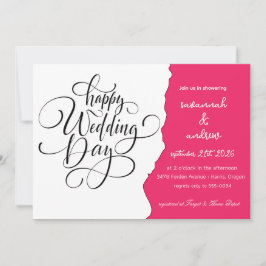 Classic Elegant Script bruiloft uitnodiging