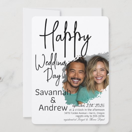 Classic Elegant Script bruiloft uitnodiging (Voorkant)