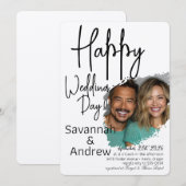 Classic Elegant Script bruiloft uitnodiging (Voorkant / Achterkant)