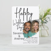 Classic Elegant Script bruiloft uitnodiging (Staand voorkant)