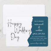 Classic Elegant Script bruiloft uitnodiging (Voorkant / Achterkant)