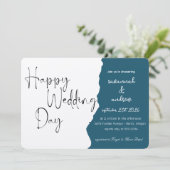 Classic Elegant Script bruiloft uitnodiging (Staand voorkant)