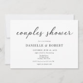 Classic Elegant Script Couples Bridal Shower Kaart (Voorkant)