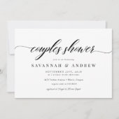 Classic Elegant Script Couples Vrijgezellenfeest Kaart (Voorkant)