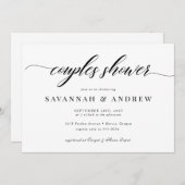 Classic Elegant Script Couples Vrijgezellenfeest Kaart (Voorkant / Achterkant)