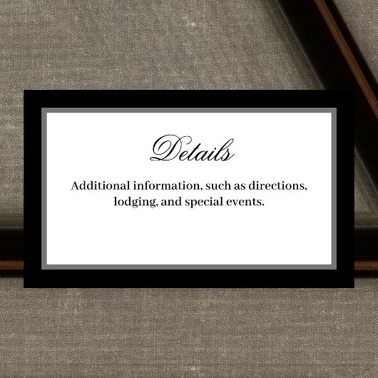 Classic Elegant Script Details Behuizing Kaart