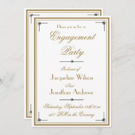Classic Elegant Script Engagement Party verloving Kaart