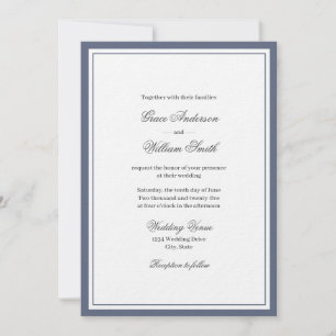 Classic Elegant Script Families bruiloft uitnodigi Kaart